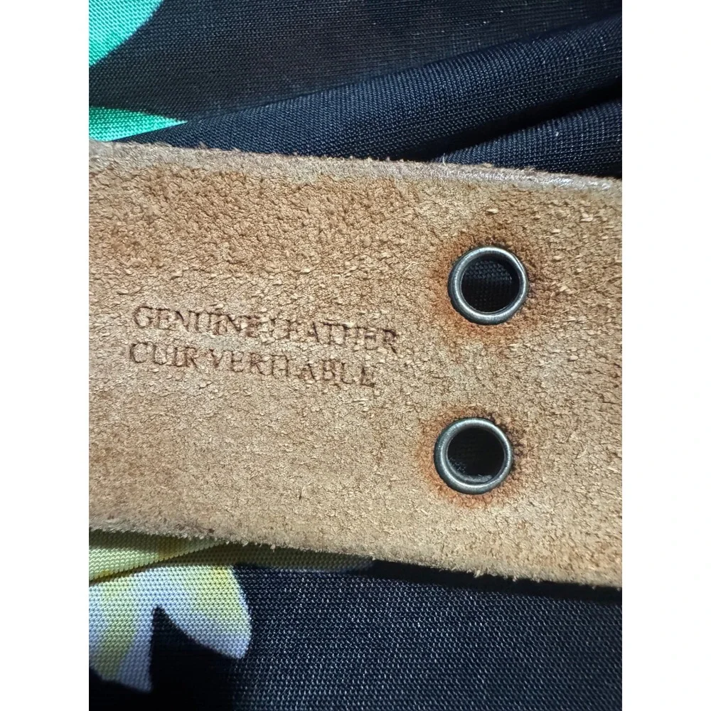American Eagle Double Prong Grommet Belt 1977 Patch Vintage Y2K sz 36 Preloved